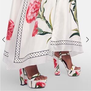 Dolce & Gabbana Keira Floral Block Heel Platform Ankle straps Sandals EU 40.5